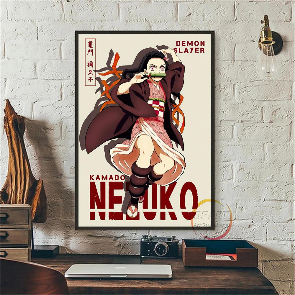 Аниме «Убийца демонов», холст, постер Tanjirou Nezuko Kyoujurou, домашняя настенная живопись, принты, фотографии, декор для детской спальни, фреска, подарки елена ивановна михалкова кто убийца миссис норидж