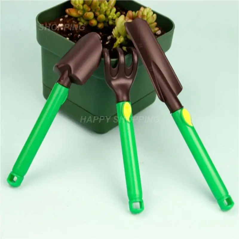 

Gardening Tools 3 Piece Set Portable Smooth Cozy Garden Tools Planting Shovel Green Handle Small Hand Tool Spade Shovel Toy Rake