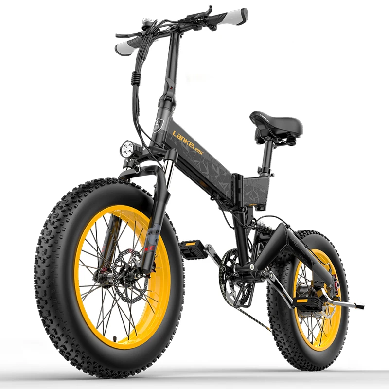 

Lankeleisi X3000 Plus Folding Electric Bicycle 1000W Motor 48V 17.5Ah Mountain City Road Snow E Bike 20" 7 Speed Foldable Ebike