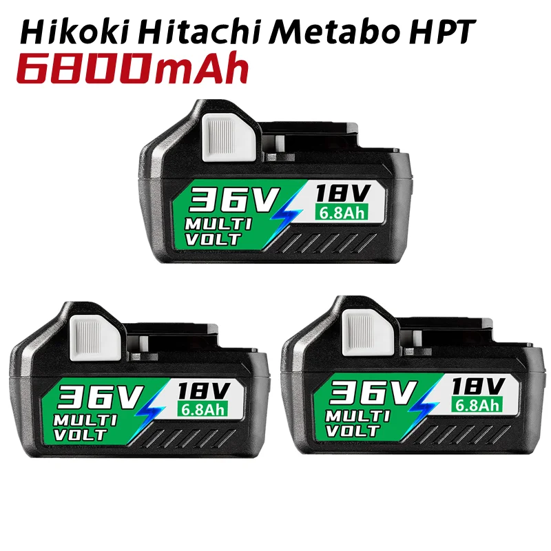 

Upgrade 18V/36V MultiVolt Lithium-Ion Slide Battery 3.8Ah/6.8Ah for Hikoki Hitachi Metabo HPT 18V 36V Cordless Tools,BSL36A18
