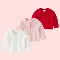 2022 baby sweater autumn and winter coat sweater girl baby foreign style knitted top short cardigan baby coat