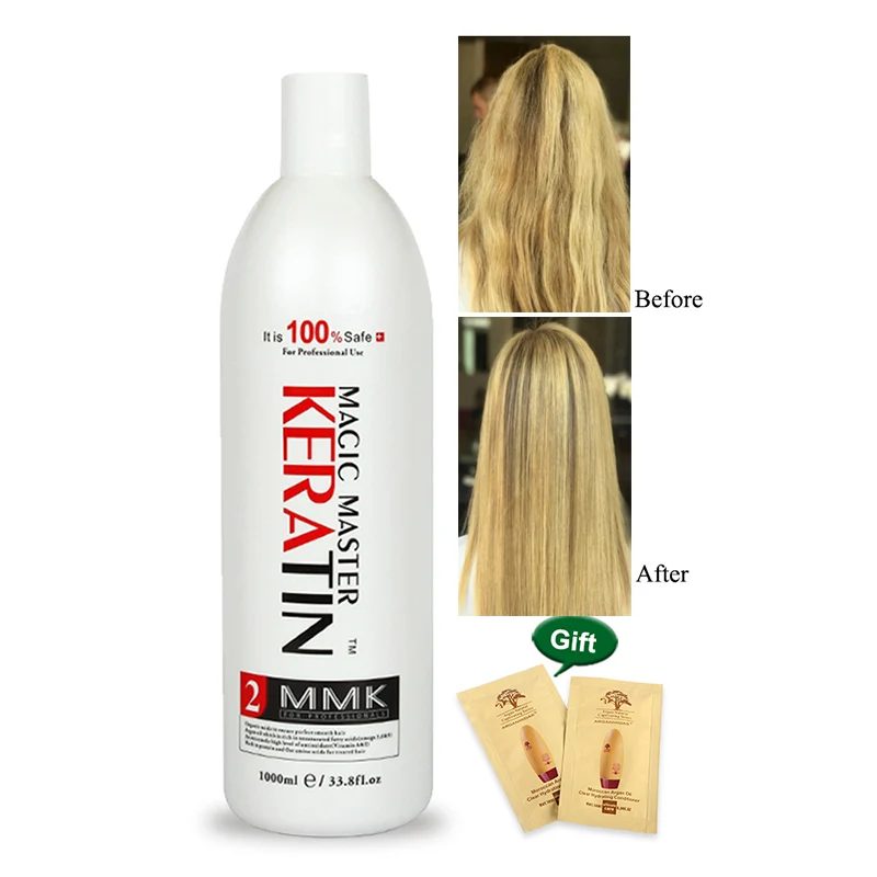 1000ml Without  Formalin Keratin Fresh Smelling Magic Master Keratin Brazilian Treatment Straighten and Smooth for Damaged Hair