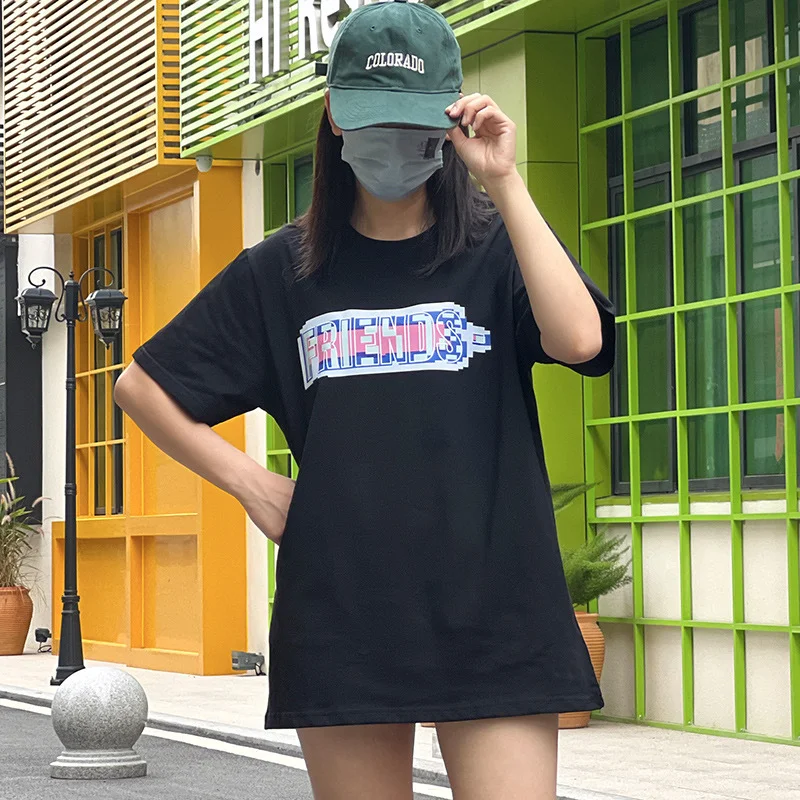 

Street fashion brand Vlone pixel printing high street fashion Clothing for men women oversized cotton short-sleeve top T-shirt