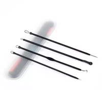 4pcs blackhead extractor cleaner acne blemish remover needles set stainless black spots comedone face pore facial cleanser tools