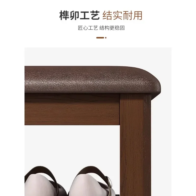 Табурет для смены обуви из массива дерева мягкая сумка подушка сиденья