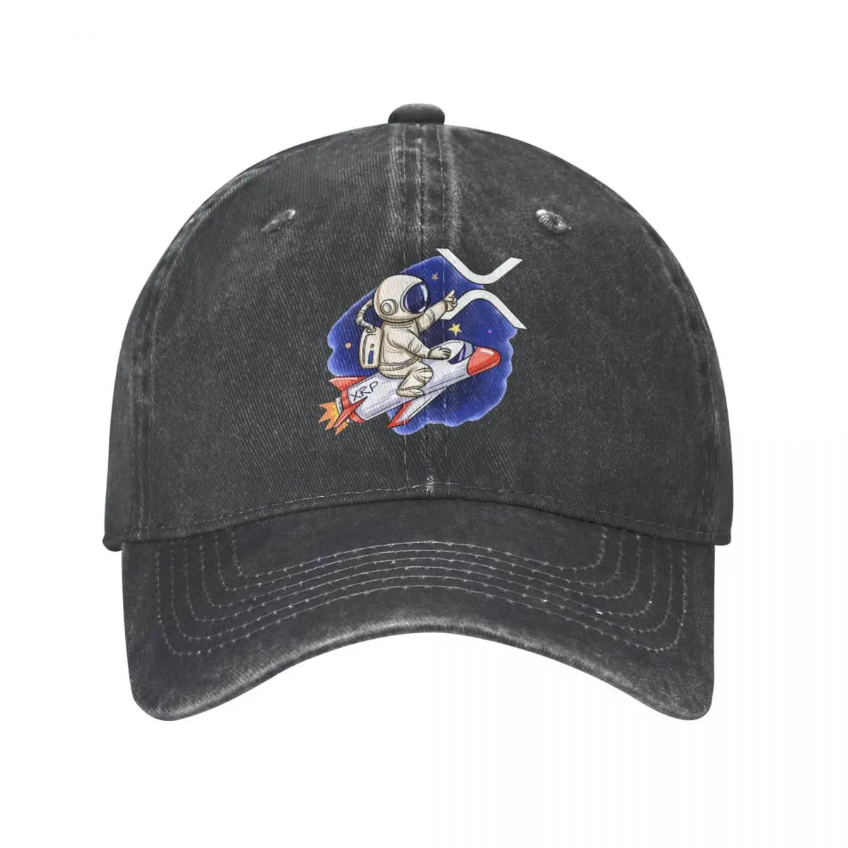

Ripple XRP Astronaut Cryptocurrency Baseball Cap Vintage Distressed Cotton Block Chain Internet Money Snapback Hat for Caps Hat