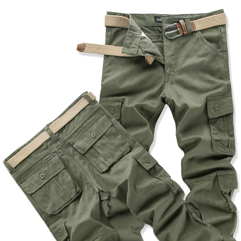 Military Cargo Pants Men Overalls Casual Cotton Tactical Camouflage Pants Men Multi Pockets Army Straight Slacks Baggy Trousers