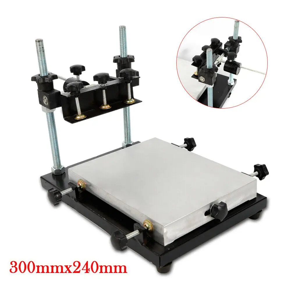 Manual Solder Paste Printing Machine 0-120mm Adjustable PCB SMT Stencil Printer