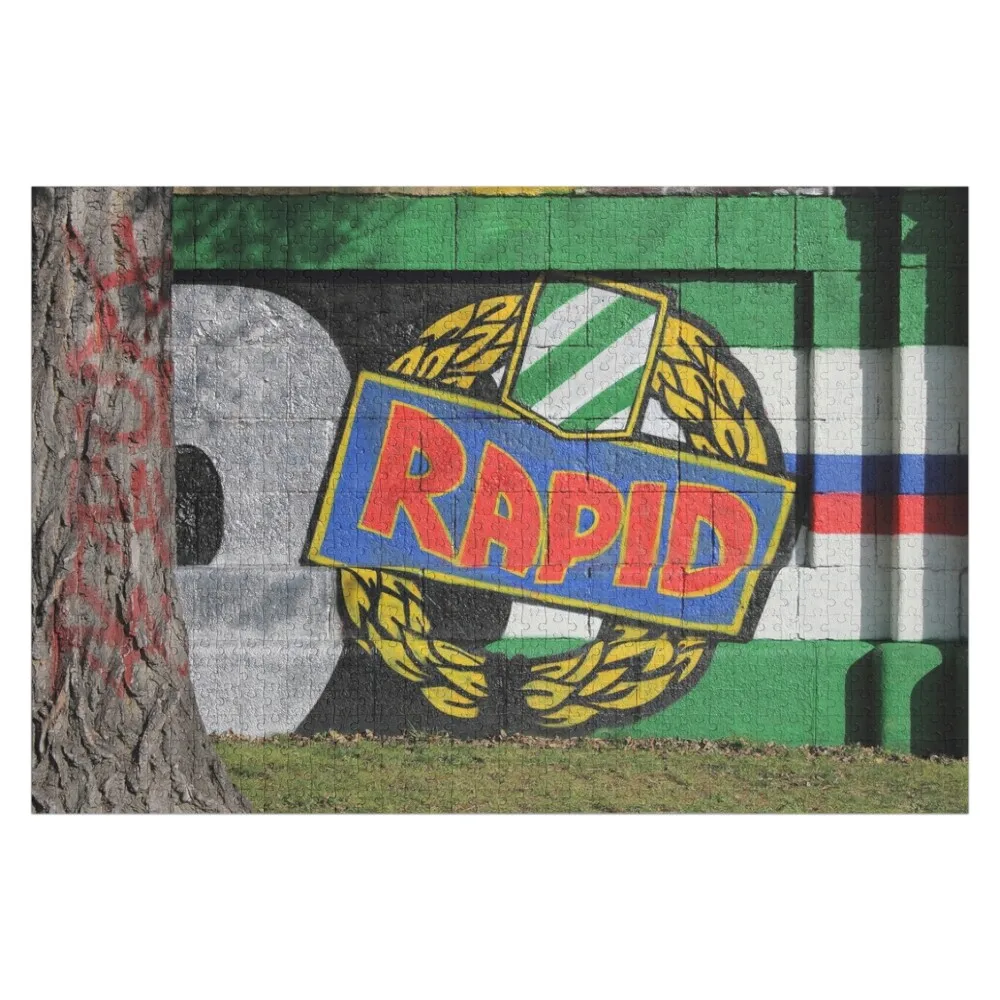Фото Граффити Rapid Wien головоломка с фотографией Woodens для взрослых персонализированное имя детской игрушки деревянная игрушка-головоломка №1
