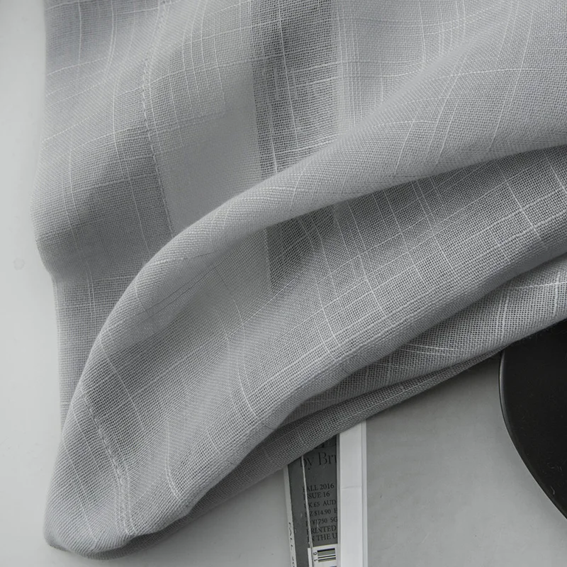 Современные зеркальные шторы из хлопка и льна для спальни гостиной занавески