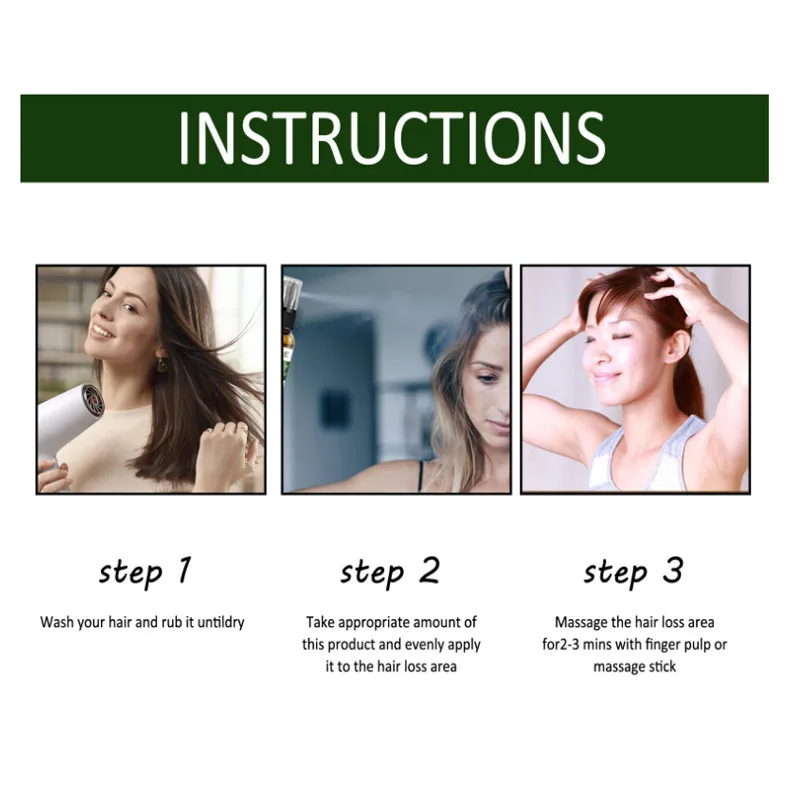 Эссенция для быстрого роста волос спрей мужчин женщин предотвращения выпадения