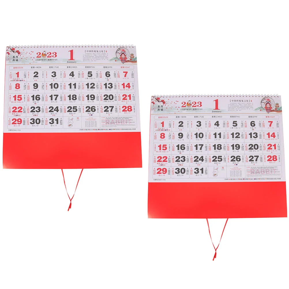 

Calendar Chinese Year Wall Lunar Rabbit New Hangingthe Calendars Daily Plannerfestival Spring Monthly Desk 2023 Planning