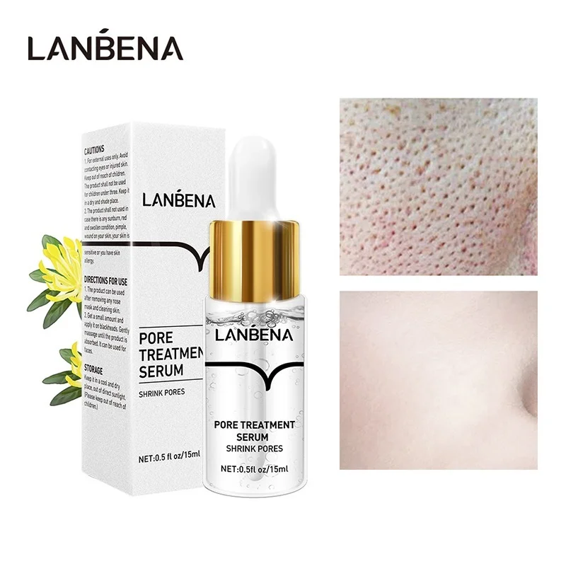 

LANBENA Shrink Pores Serum Facial Hyaluronic Face Serum Moisturizing Whitening Anti-Aging Oil Skin Care