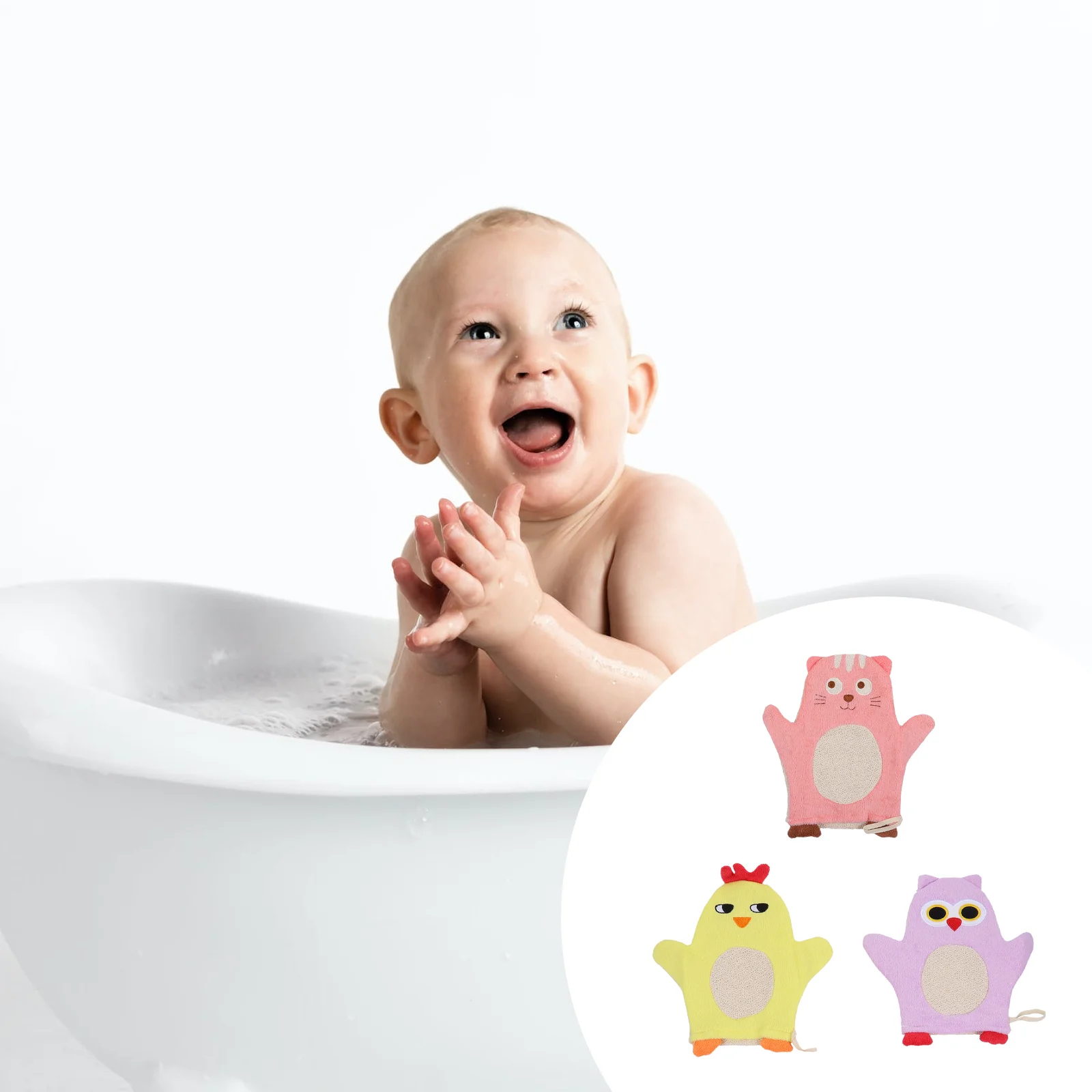

Bath Baby Sponge Kids Mitt Shower Gloves Washcloths Sponges Bathing Wash Towel Exfoliating Scrubber Toddler Scrub Bathtub Mesh