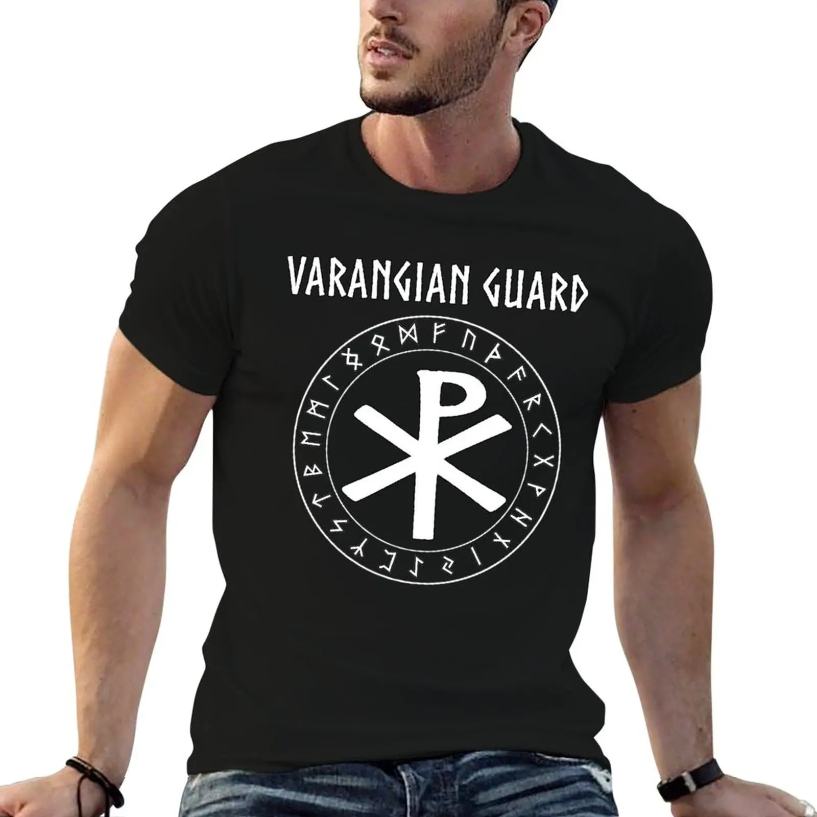 Футболка Varangian Guard Byzantine Empire мешковатые рубашки топы больших размеров мужские