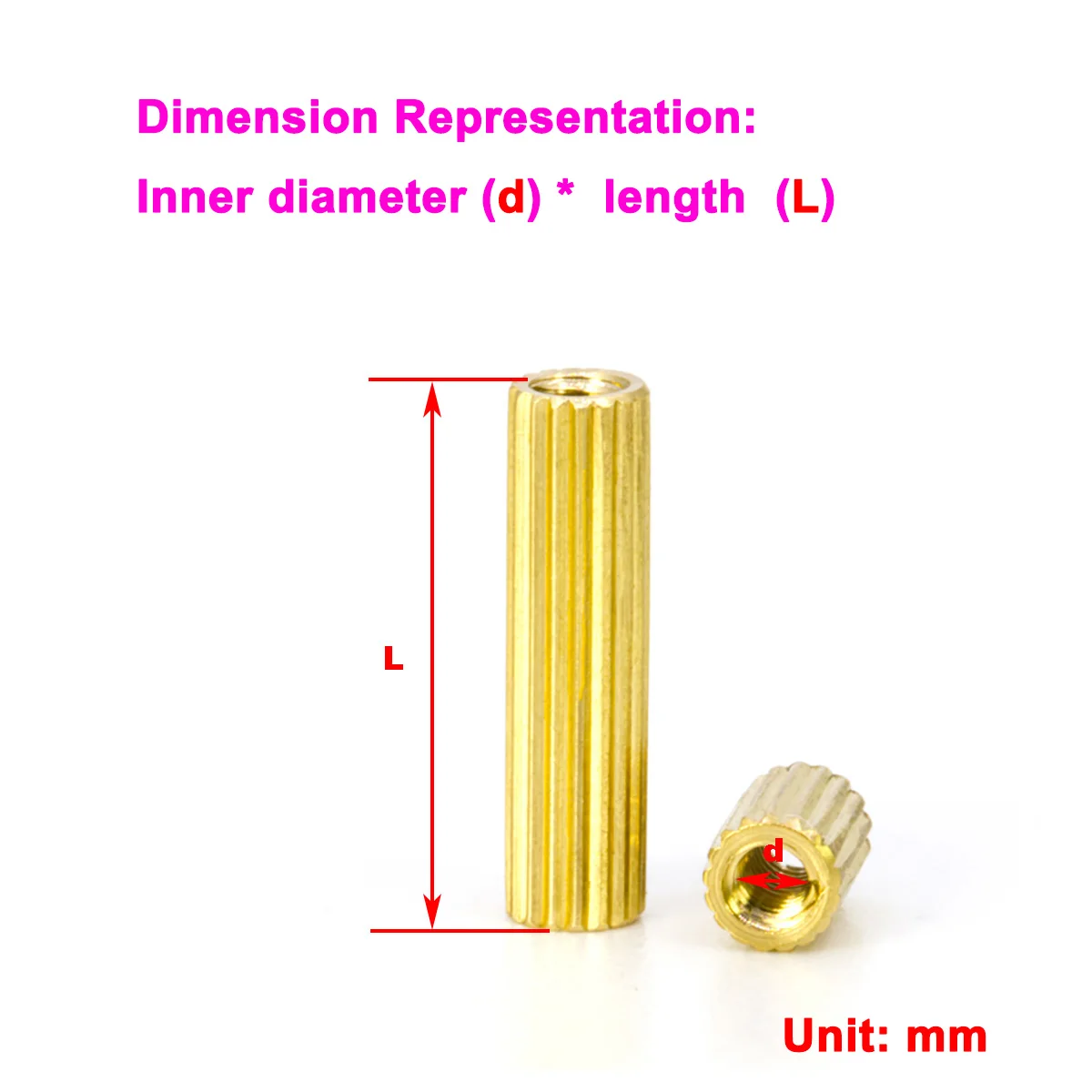 

Knurled Copper Post, Double-Way Round Copper Post Screw M2