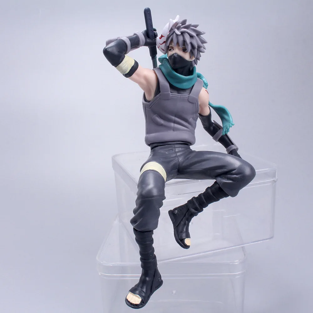 

19CM Anime Kakashi PVC Figure Doll Sitting Position Car Ornaments Chassis Cake Decoration Peripheral Animation Model Toy Gifts