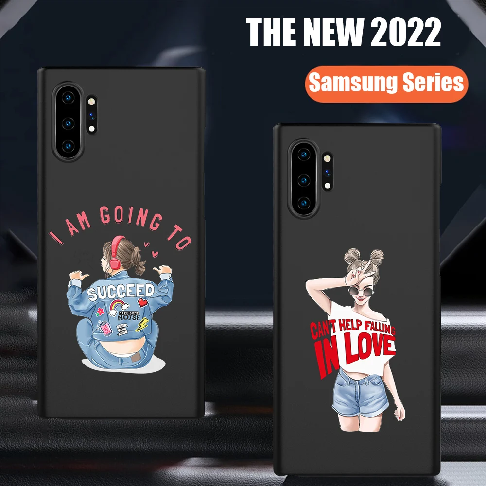 

Fashion Girl Woman Cool Pattern Silicone for Samsung Galaxy S7 S8 S9 S10 Edge S10e S20 S21 Note 8 9 10 20 Ultra Plus Phone Case