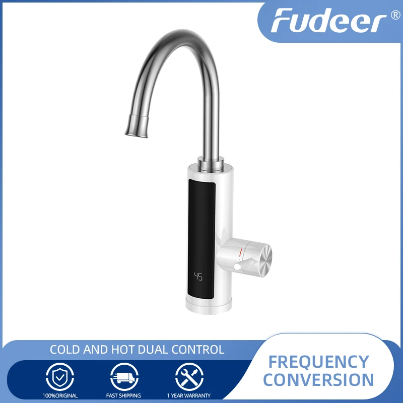 

Fudeer 3400W Electric Instant Water Heater for Kitchen Faucet 220V Tankless Cold and Hot Instantaneous Fast Heating Water Tap