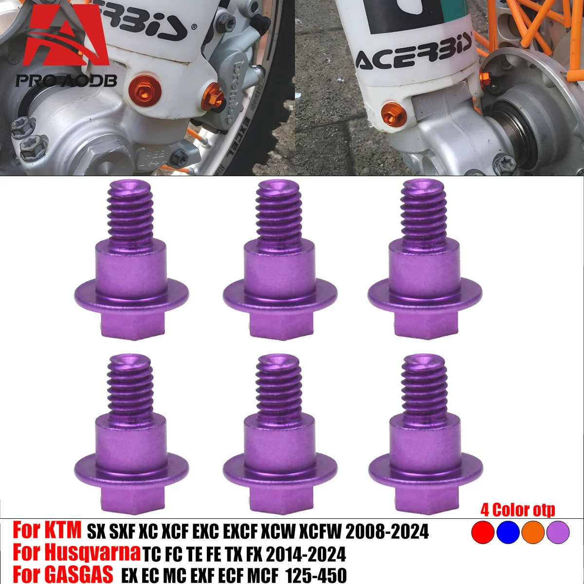 Для KTM SX SXF XC XCF EXC EXCF XCW Husqvarna TC FC TE FE TX FX M6 * 12 Высококачественный винт защиты передней