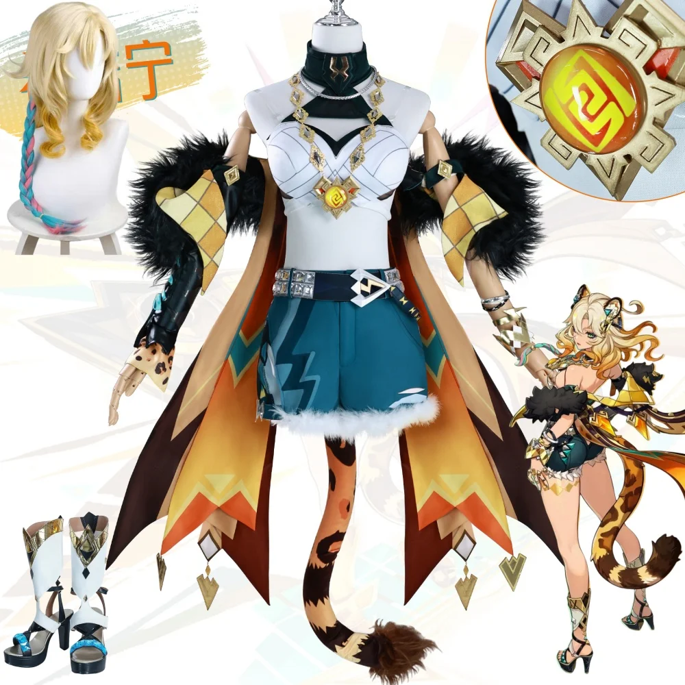 Парик для косплея из игры GenshinImpact xilонен сексуальная форма ремесленника Nanatzcayan