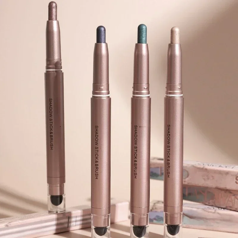 Двухсторонние Тени для век с алмазным мерцанием Искусственный Жемчужный пигмент