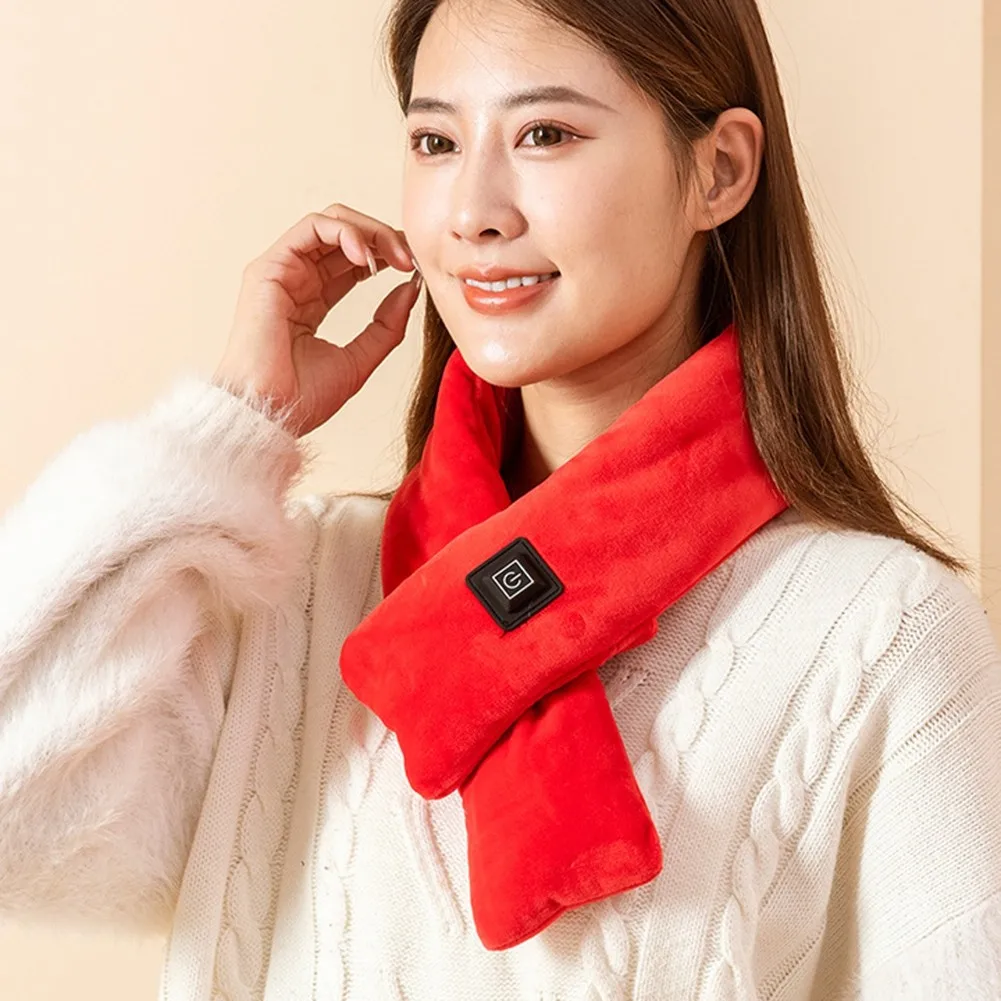 Heated Scarf For Pain Relief Electric Heated Neck Wrap Portable Cordless For Men Women Kid Winter Gift