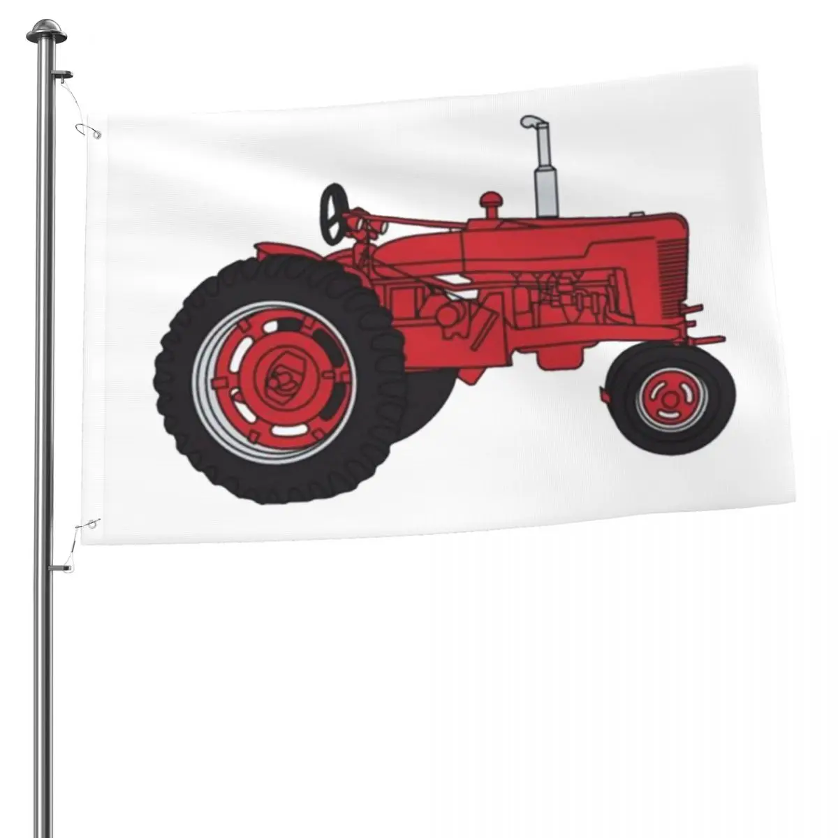 

Red Tractor Outdoor Flag Decorative Banners For Home Decor House Yard Outdoor Party Supplies 2x3ft