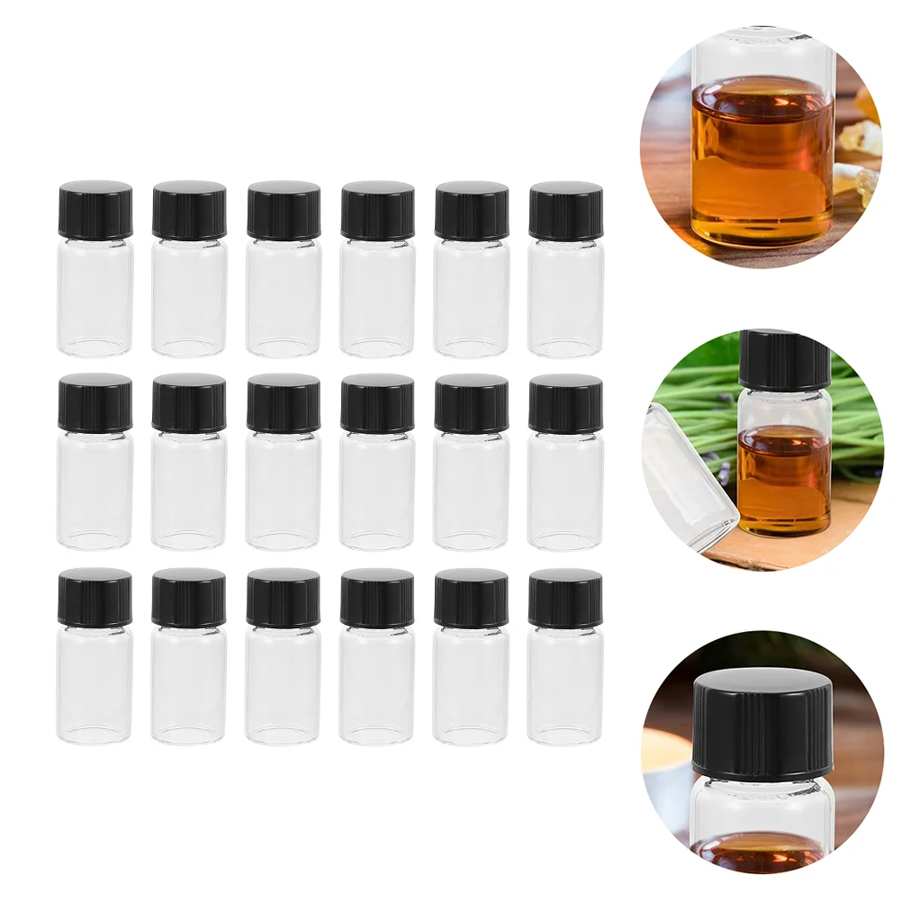

Флаконы Бутылочки бутылка для образцов Vialclear Capsscrew прозрачный пустой реагент Essential oil20 мл научное хранение жидкости плоское дно