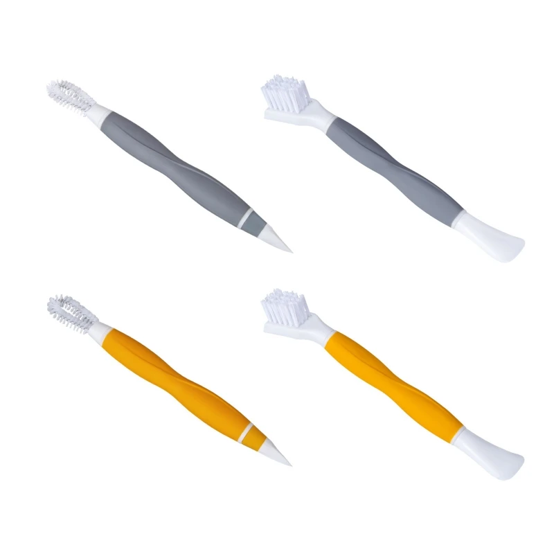 

Щетка для чистки крышки стакана 2 в 1, ручка в форме лопатки с ручкой, многофункциональный портативный очиститель для детских бутылок с молок...