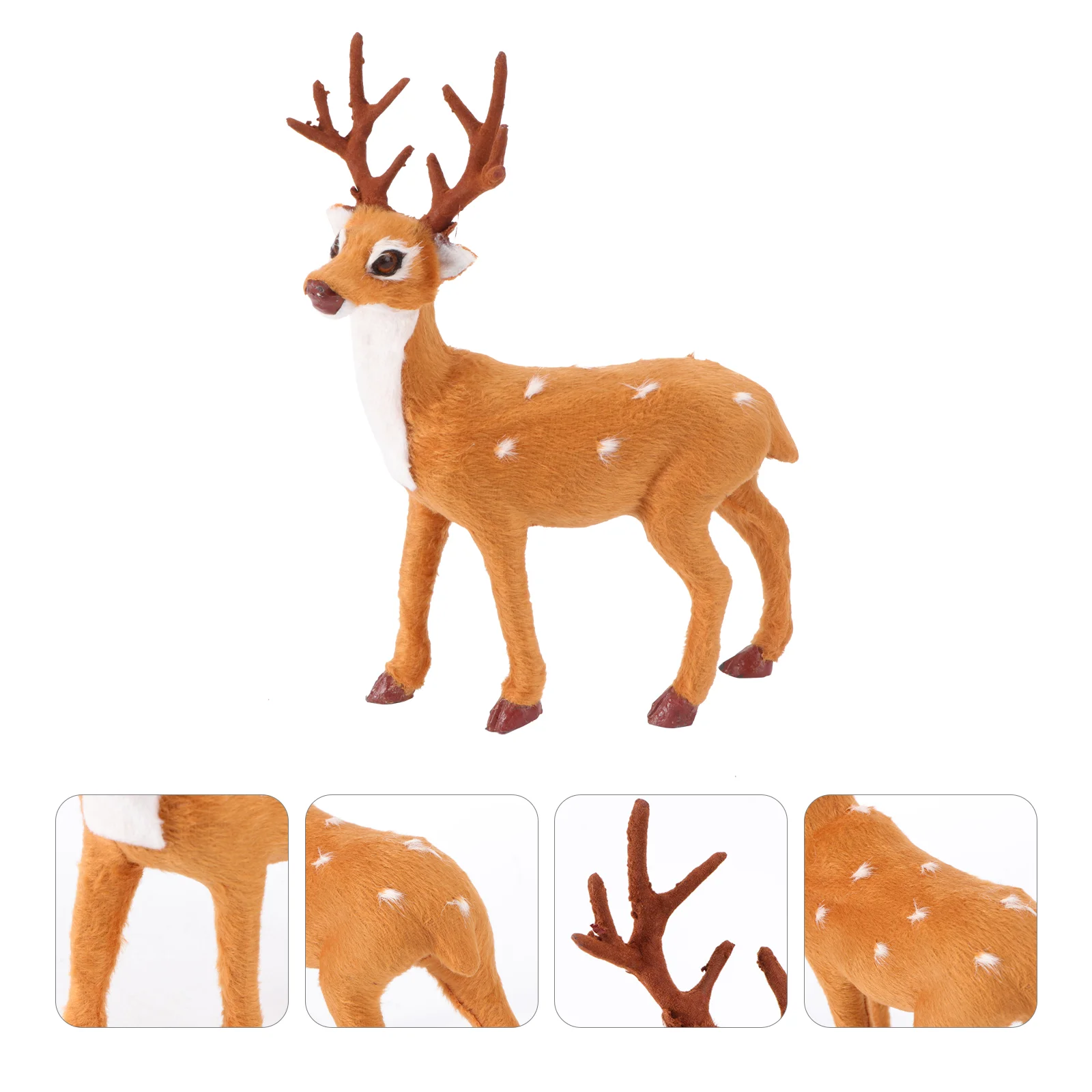 

1PC Table Christmas Deer Ornaments Realistic Elks Ornaments Desktop Decor