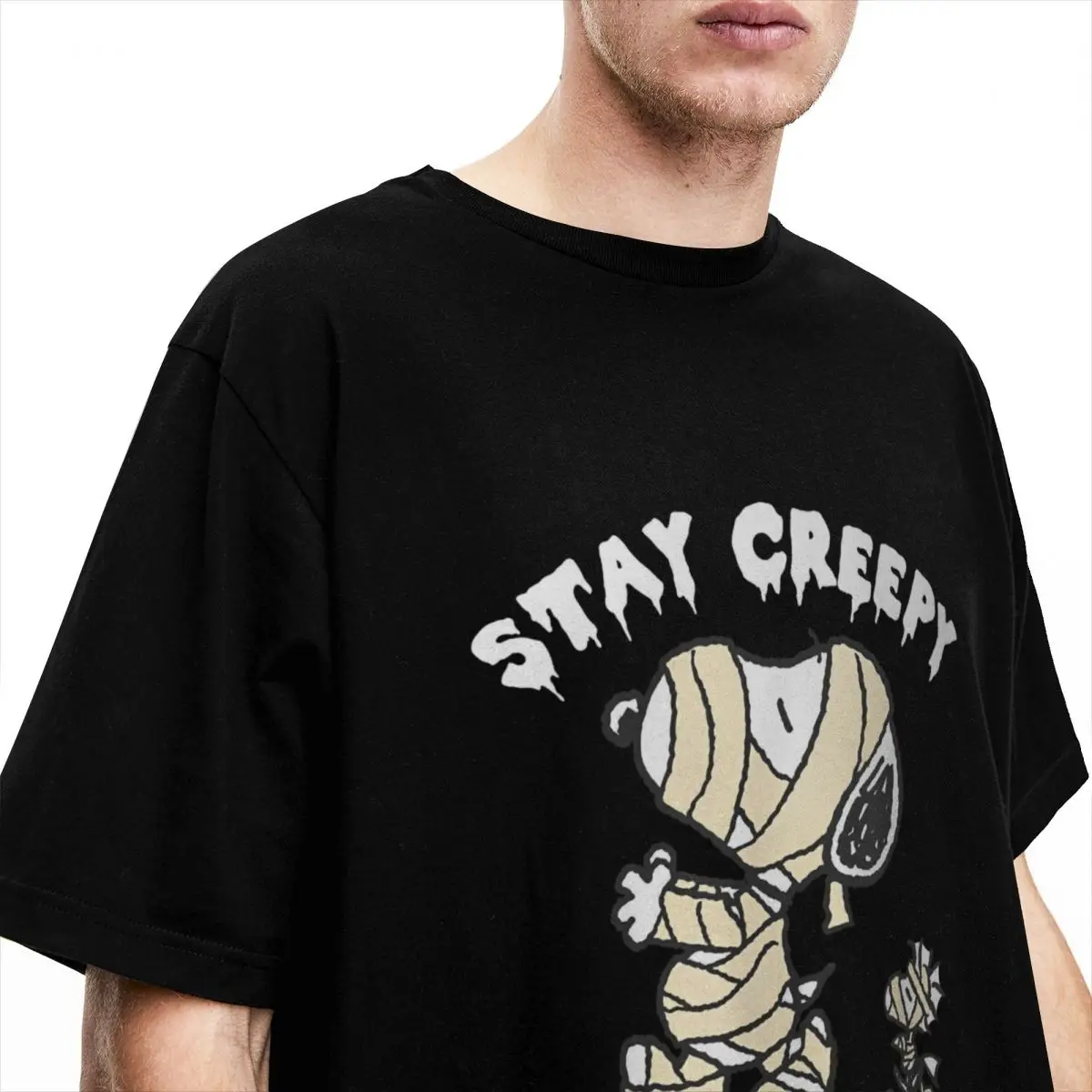 Футболка Peanuts Halloween Snoopy Stay Creepy футболки в стиле Харадзюку футболка уличном летние