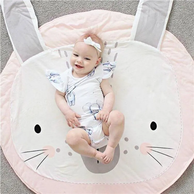 Новорожденный мягкий мат для сна животного, коврики для игр и ползания малышей, круглые ковры для детской комнаты.