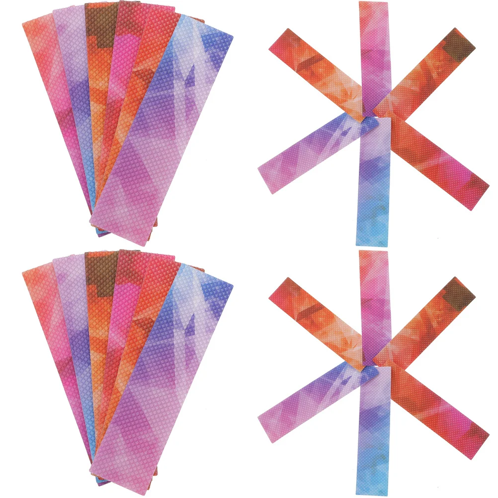 

24 Pcs Sensory Bar Anxiety Reducing Strips Rough Texture Stickers Calm Computers Phone Back Peva Notebook