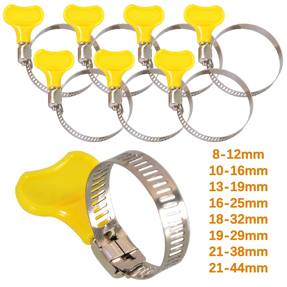 Регулируемые зажимы из нержавеющей стали, закручивающиеся зажимы для труб, Червячные зажимы для вождения автомобиля, топливного, масляного, водяного шланга, ручные зажимы