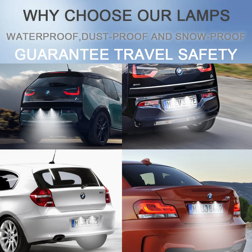 Лампа Canbus для подсветки номерного знака BMW E81 E87 F20 F21 E63 E64 F06 F12 F13 Z4 E85 E86 E89 i3 X2 F39 X4 G02