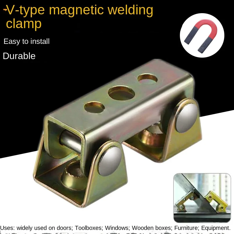 

V magnetic adjustable welding fixture clamping derrick v-shaped adjustable fixture form a complete set of welding jig F fixture