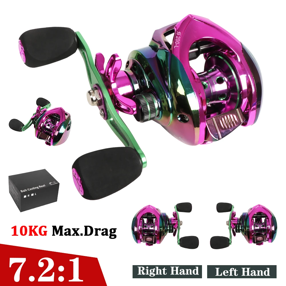 

Lightweight Baitcasting Fishing Reel 10KG Max. Drag 7.2:1 Gear Ratio Fishing Reel Carp Freshwater Saltwater Fishing Accessories