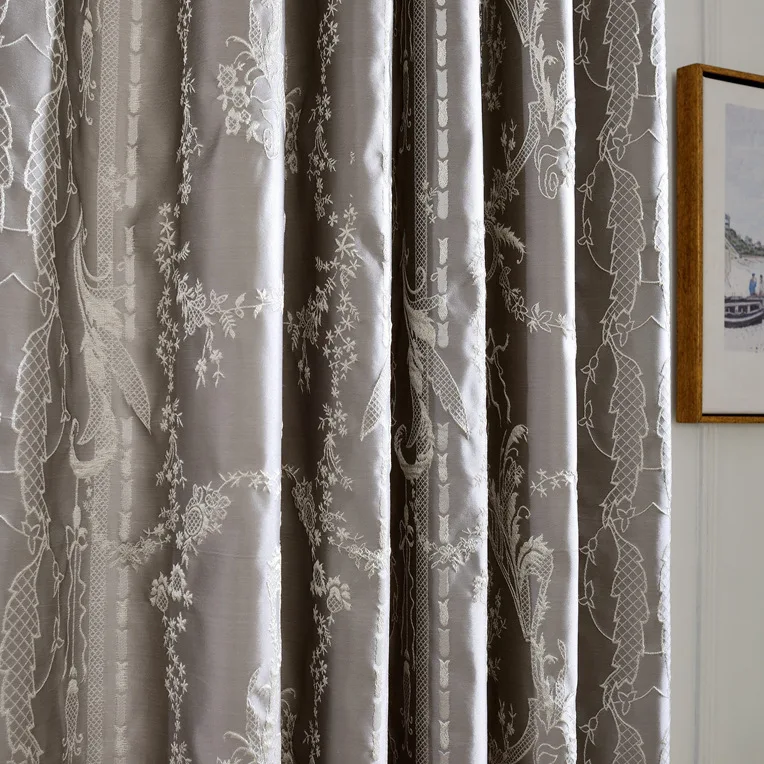 

High Precision Jacquard Curtain Fabric Light Luxury Retro New Chinese Style Spot Explosive Curtain Fabric