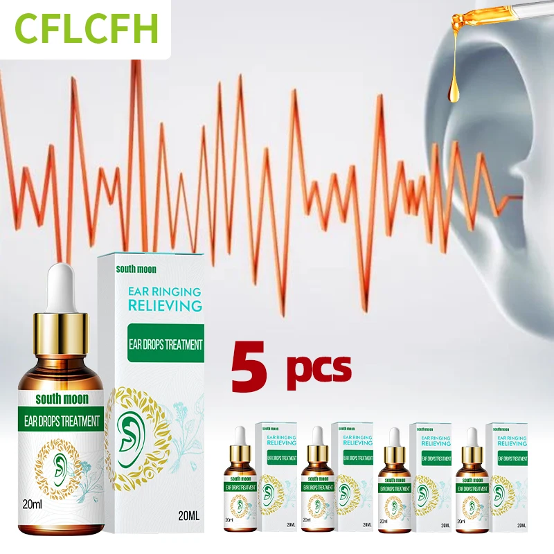 5 бутылочек лечение шума в ушах капли для ушей облегчение звонков жидкость снятия