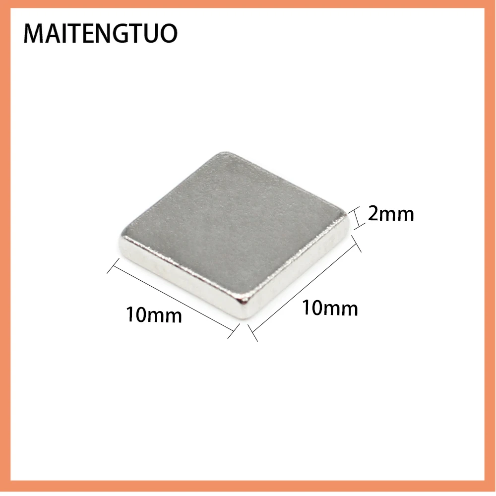 

10/20/50/100/150/200/300/1000PCS 10x10x2 Square Strong Powerful Magnets 10*10*2 mm Block Rare Earth Neodymium Magnet 10x10x2mm