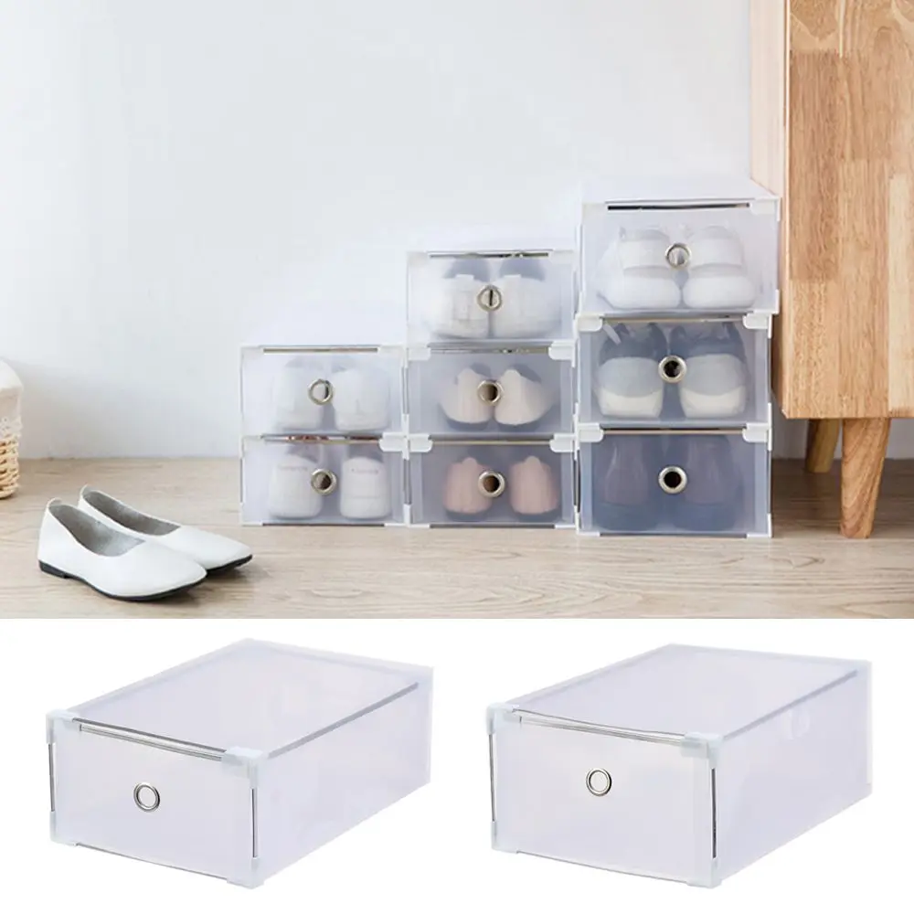 

Plastic Home Drawer Shape Case Shoe Storage Boxes Drawer Clear Organiser Shoe Container Shoe Cabinet