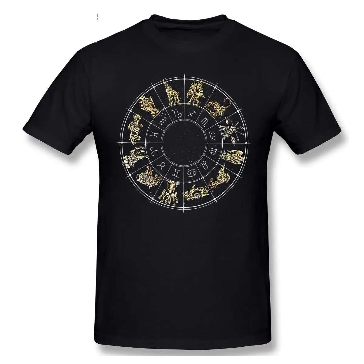 

Saint Seiya Knights Of The Zodiac Japanese Anime Zodiac Wheel T Shirts Vintage Punk Streetwear Harajuku TShirt T-Shirts