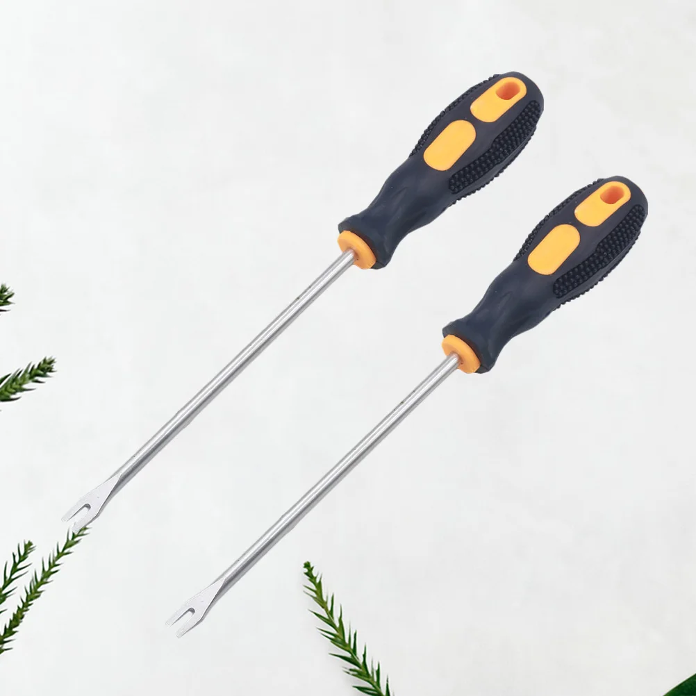 

2Pcs Effective Ergonomic Utility Door Panel Remover Fastener Remover for Reduces Damage To Panels