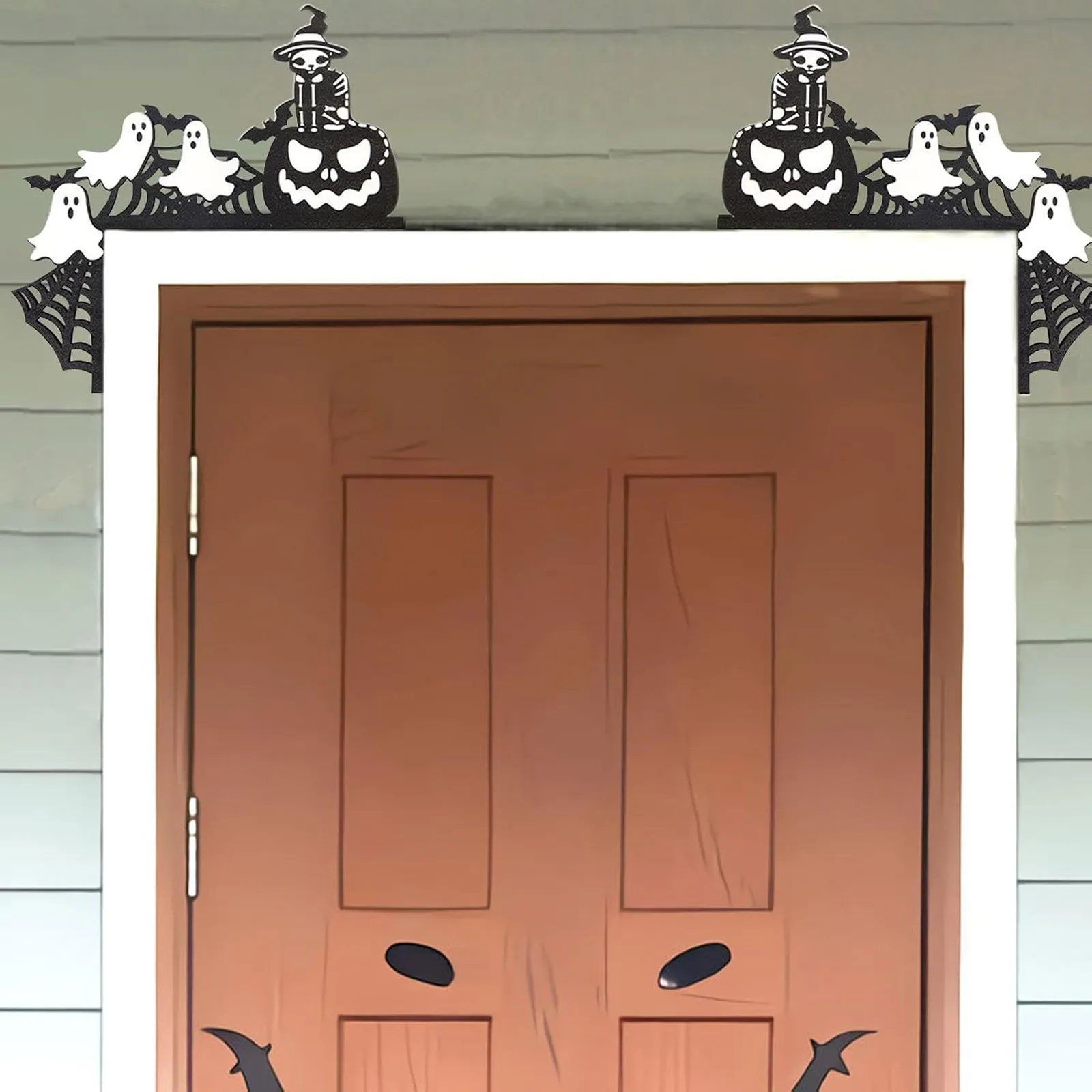 Деревянные дверные рамы на Хэллоуин украшения для передней двери дома угловые