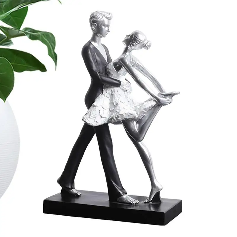 

Dancing Couple Figurines Decorative Romantic Sculptures Of Passionate Love And Ballet Abstract Figure Anniversary Wedding