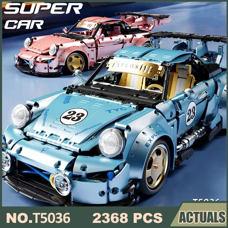 

2369Pcs Electroplated Super car Speed Racing Car Low Lying Model High-Tech MOC Building Block Brick Toys Kids Christmas Gifts