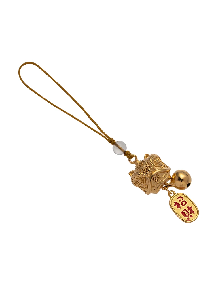 

Pure Brass Xingshi Bell Mobile Phone Pendant Chinese Style Pendant Ornaments Bag Hanging Wealth Source Safe Good Luck