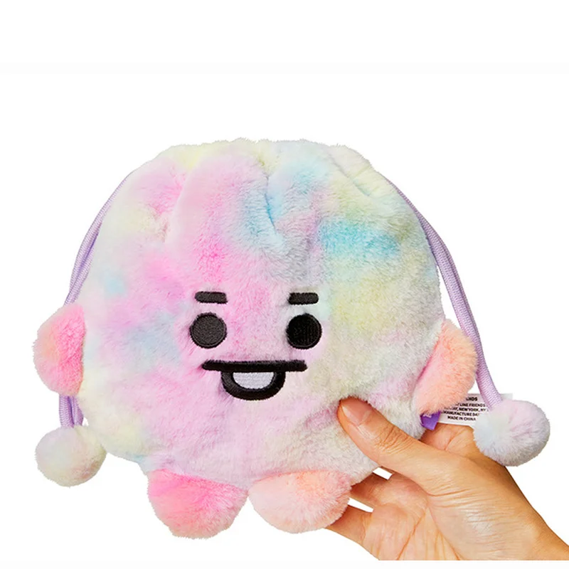 

Kpop BTSHARE21 Bangtan Boys Kawaii Coin Purse Rainbow Colorful Animal Plush Purses and Handbags Mini Drawstring Cosmetic Bag