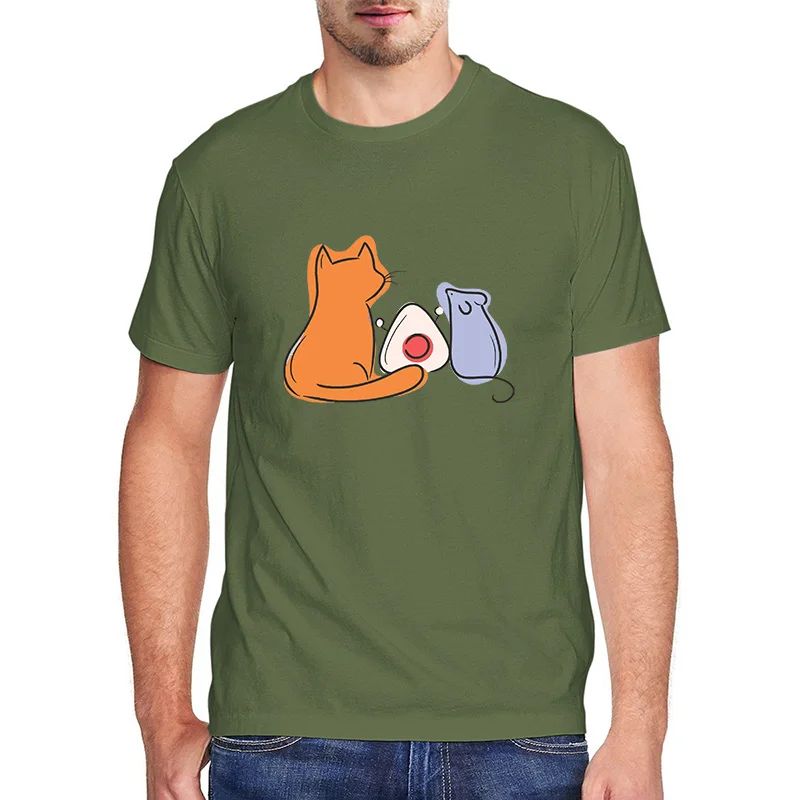 

Funny t shirt Fruits Basket Kyo Yuki Onigiri Cat Lover Anime Manga Men's Shirt Short Sleeve Unisex High Quality Novelty T-Shirt